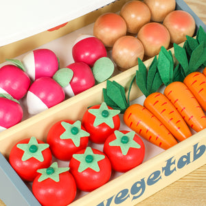 Puesto de Verduras de Madera para Niños