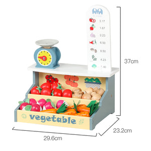 Puesto de Verduras de Madera para Niños