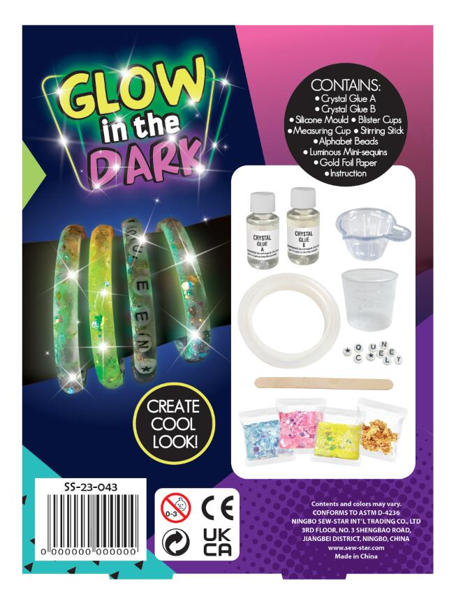 Pulsera de Cristal que Brilla en la Oscuridad