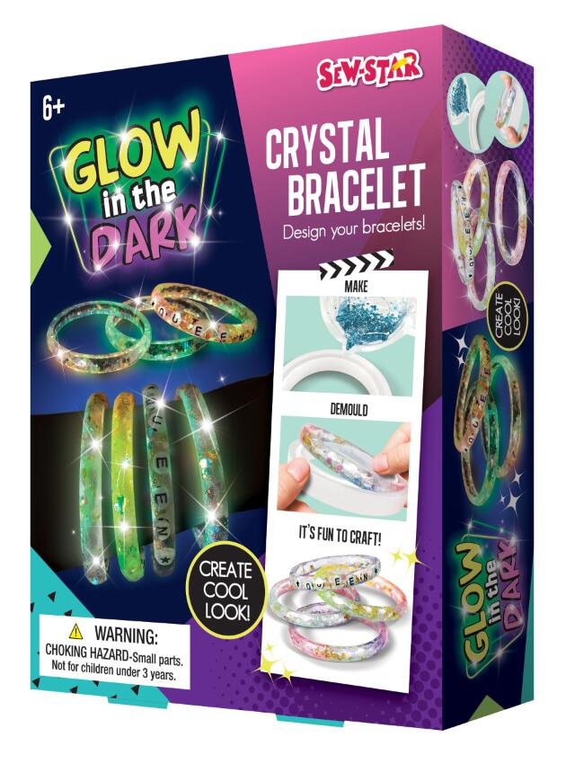 Pulsera de Cristal que Brilla en la Oscuridad