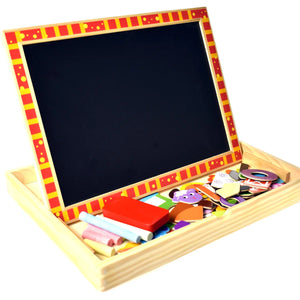 Puzzle Magnético de Madera Con Pizarra - Granja
