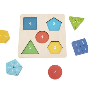 Rompecabezas de Fracciones de Madera