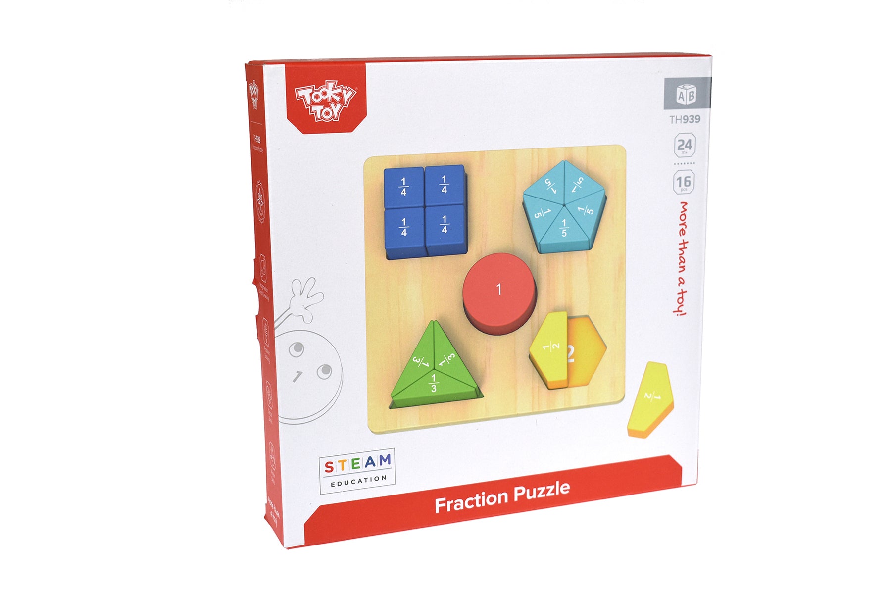 Rompecabezas de Fracciones de Madera