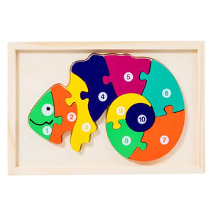 Rompecabezas de Madera con Números