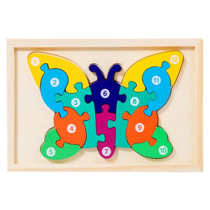 Rompecabezas de Madera con Números