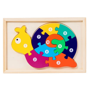 Rompecabezas de Madera con Números