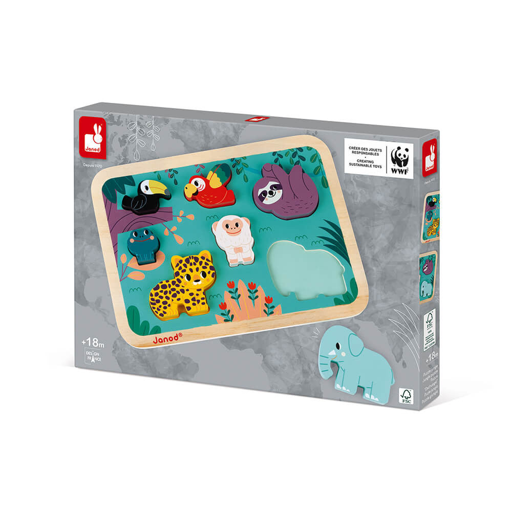 Rompecabezas Chunky de Madera Selva