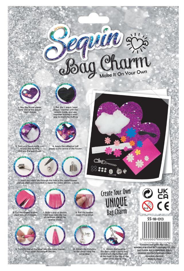 Crea tu Propio Colgante Brillante para Bolso - Corazón