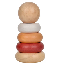 Set de Apilamiento de Aros de Madera Montessori