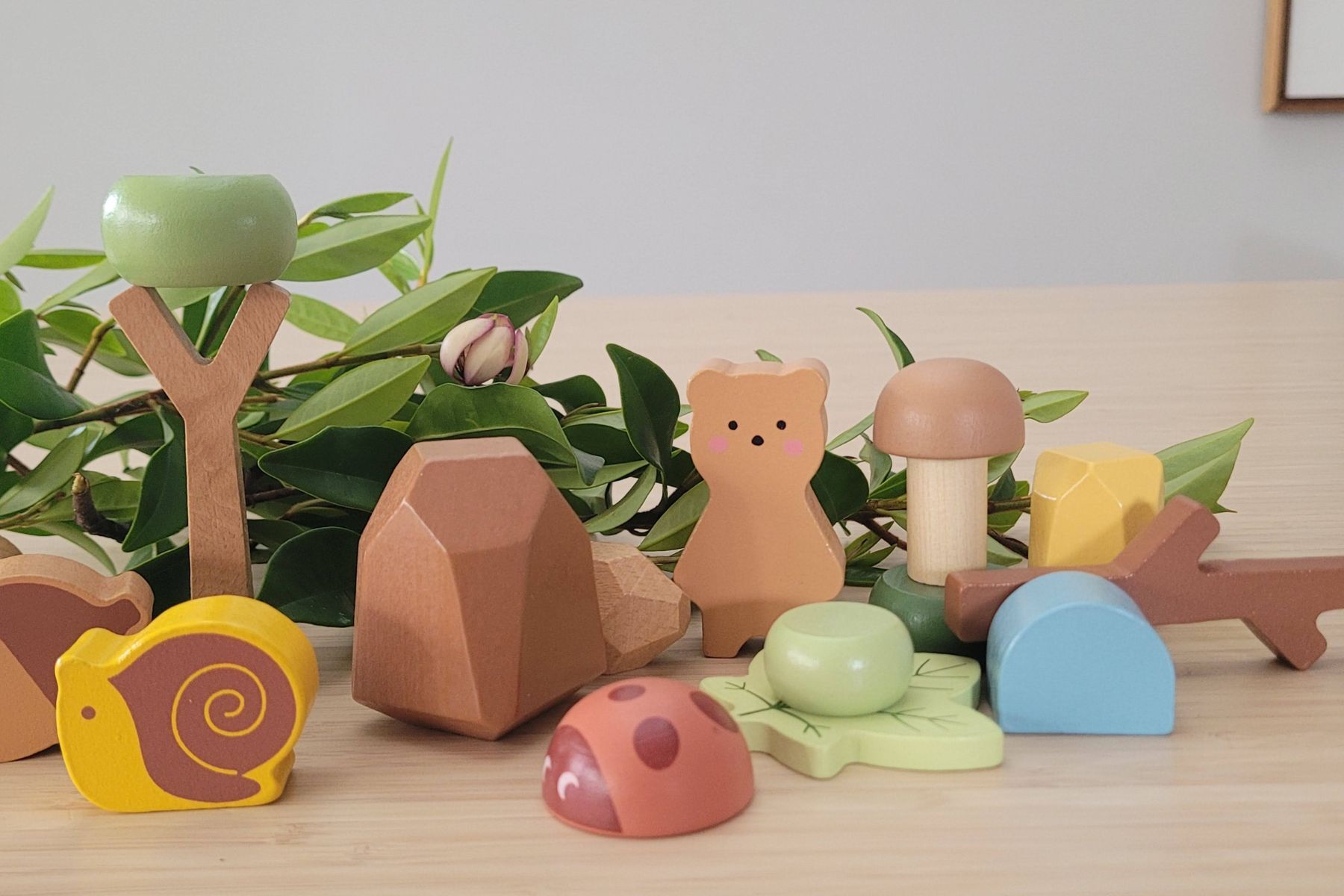 Set de Bosque de Madera