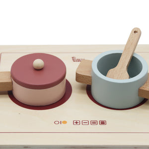 Set de Comida de Madera con Estufa Portátil