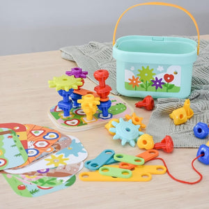 Set de Construcción y Engranajes Arcoíris