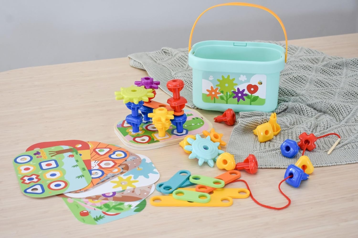 Set de Construcción y Engranajes Arcoíris