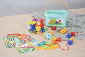 Set de Construcción y Engranajes Arcoíris