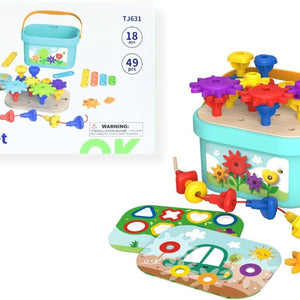 Set de Construcción y Engranajes Arcoíris