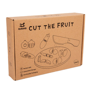 Set de Frutas y Verduras para Cortar de Madera (22 piezas)