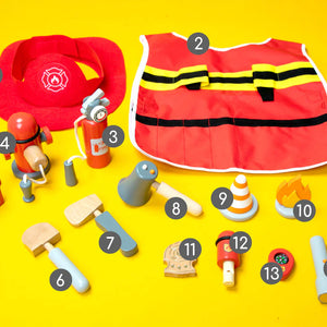 Set de Bombero de Madera