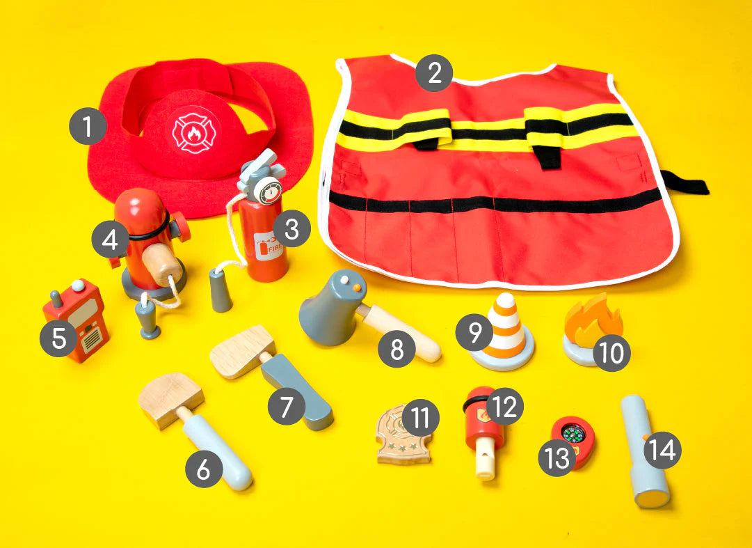 Set de Bombero de Madera