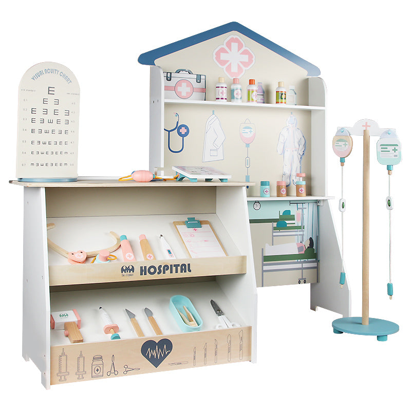 Set de Juego Hospital de Madera con Accesorios Médicos
