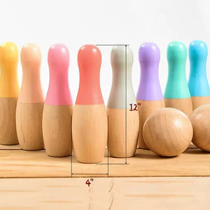 Set de Minibolos de Madera en Colores Pastel