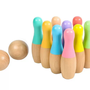 Set de Minibolos de Madera en Colores Pastel