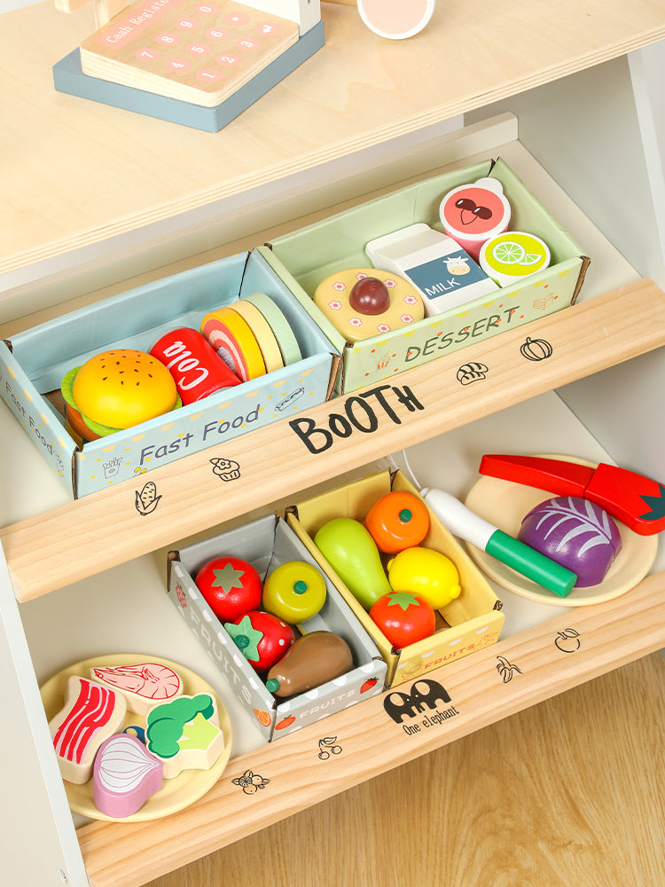 Set de Supermarket de Madera para Niños