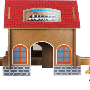 Pista de Tren con 88 Piezas y Locomotora a Batería