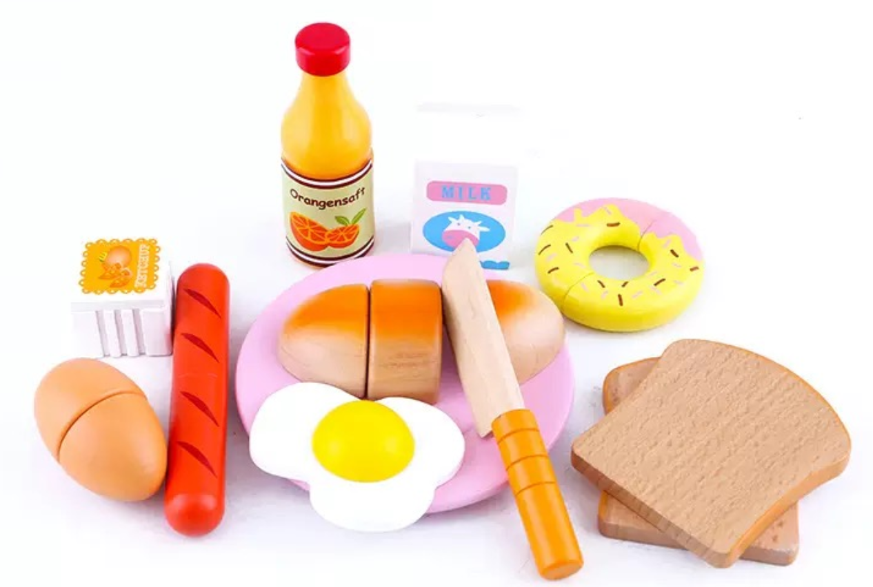 Set de Juego de Desayuno con Tostadora de Madera