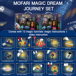 Set de Magia MOFARI 365 Trucos – Caja Mágica con 15 Accesorios y Tutoriales