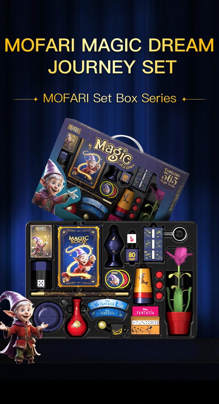 Set de Magia MOFARI 365 Trucos – Caja Mágica con 15 Accesorios y Tutoriales