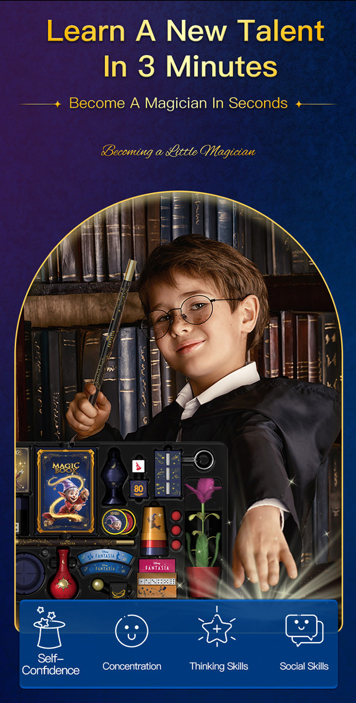 Set de Magia MOFARI 365 Trucos – Caja Mágica con 15 Accesorios y Tutoriales