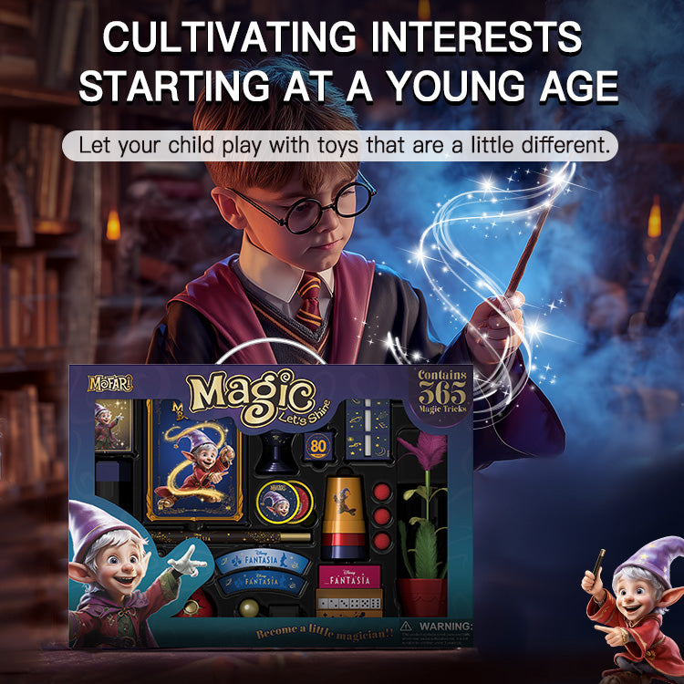 Set de Magia MOFARI 365 Trucos – Caja Mágica con 15 Accesorios y Tutoriales