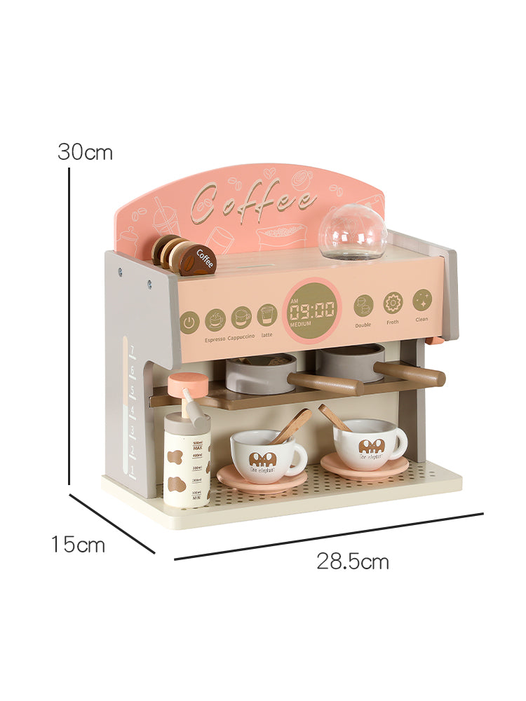 Set de Máquina de Café de Madera para Niños