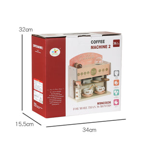 Set de Máquina de Café de Madera para Niños