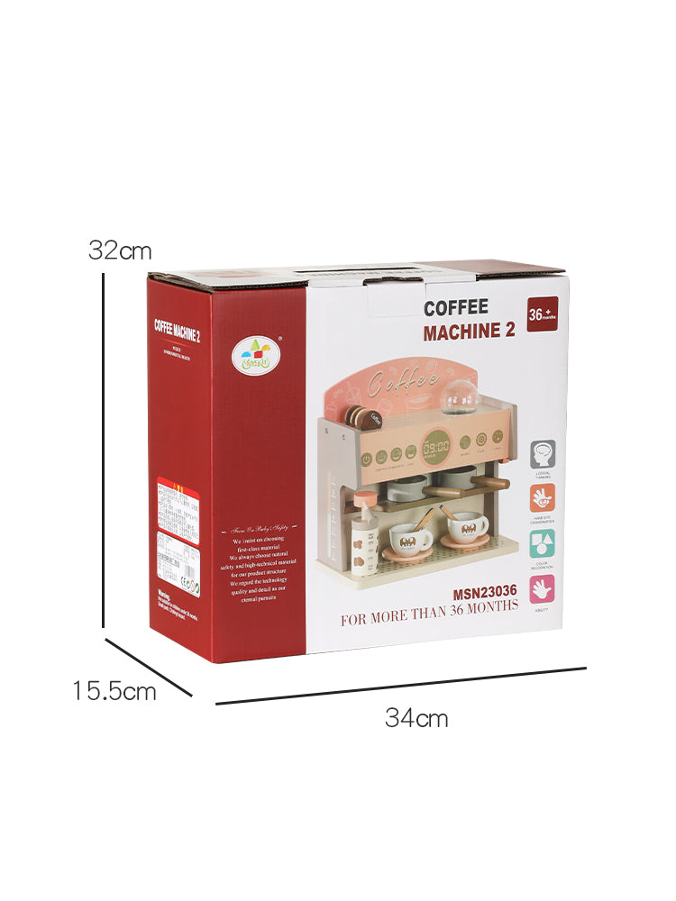Set de Máquina de Café de Madera para Niños