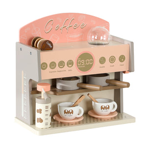 Set de Máquina de Café de Madera para Niños