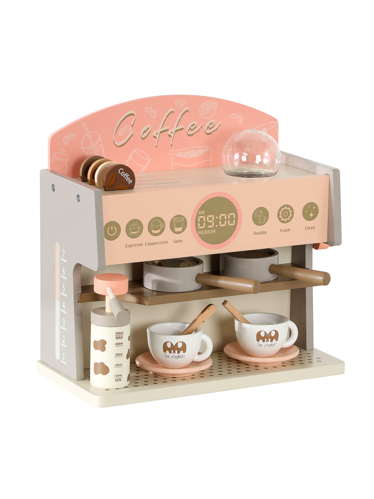 Set de Máquina de Café de Madera para Niños