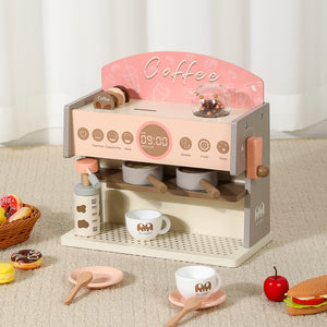 Set de Máquina de Café de Madera para Niños