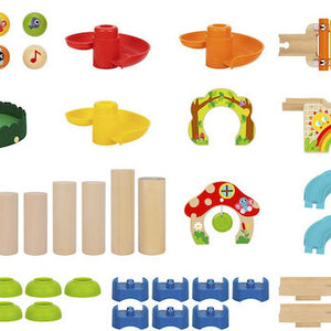 Set de Pista de Bolas con Torre y Xilófono Musical – 44 Piezas