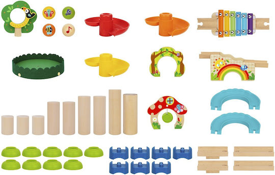 Set de Pista de Bolas con Torre y Xilófono Musical – 44 Piezas