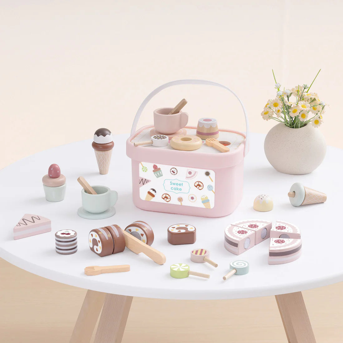 Set de Repostería de Madera con Canasta - 31 Piezas