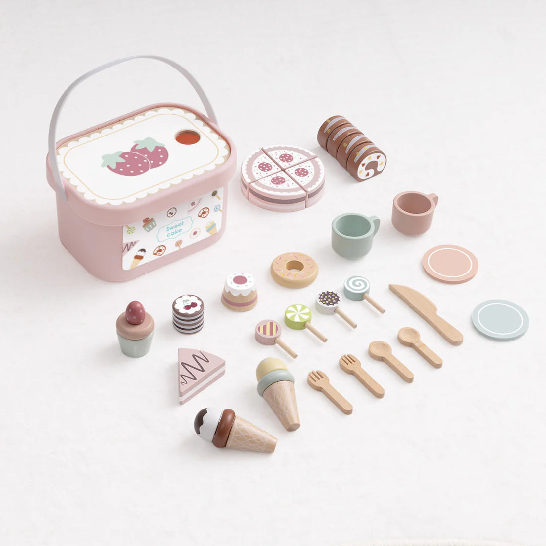 Set de Repostería de Madera con Canasta - 31 Piezas