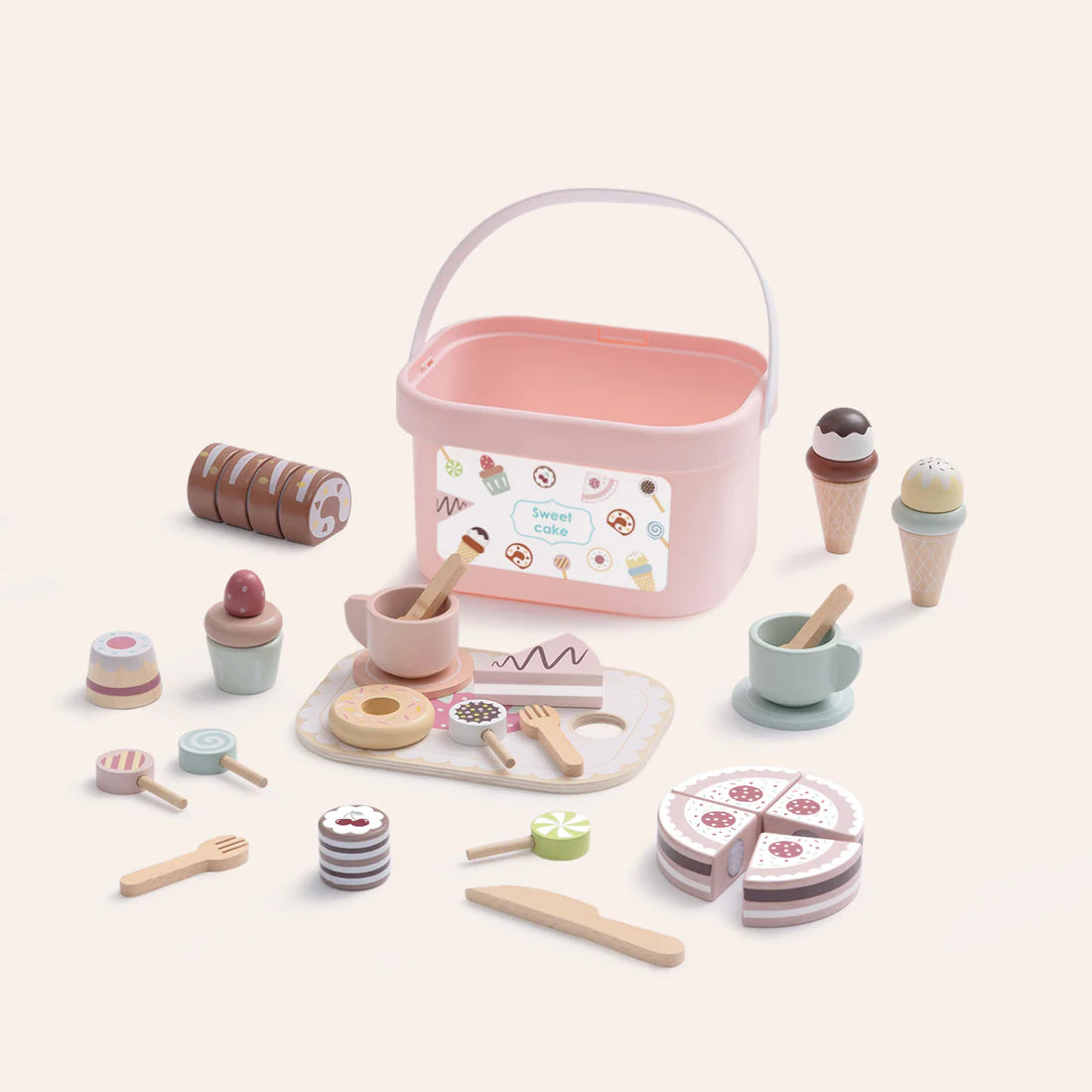 Set de Repostería de Madera con Canasta - 31 Piezas