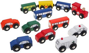 Set de Tren de Madera con Pista y Ciudad – 100 piezas