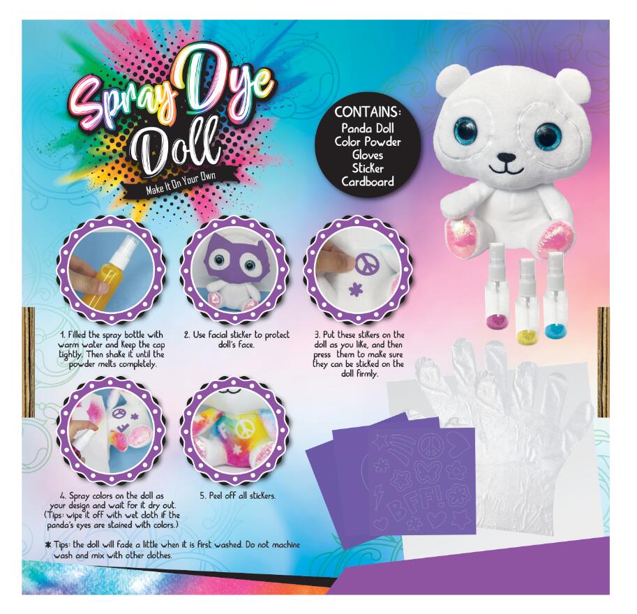 Muñeco Panda para Pintar con Spray