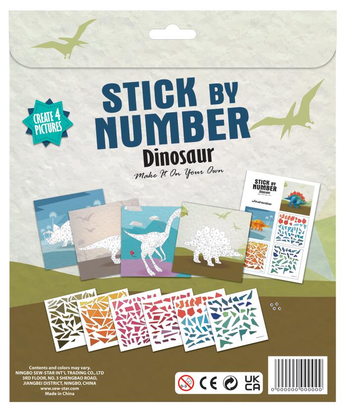 Sticker by Number Dinosaur