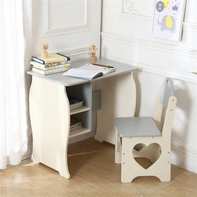 Escritorio Infantil Set de Mesa y Silla de Madera
