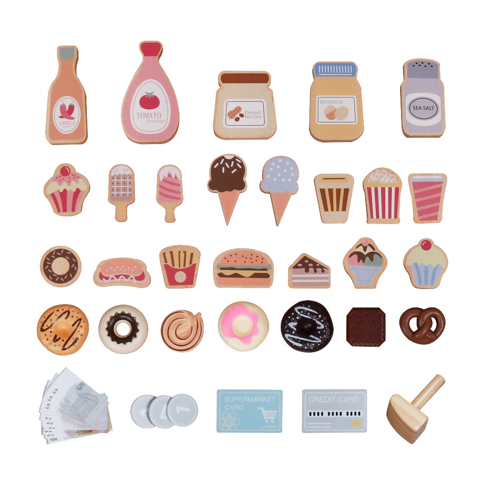 Supermercado de Madera con 56 Accesorios