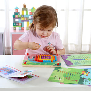 Tablero de Clavijas con Patrones – 222 Piezas