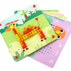 Tablero de Clavijas con Patrones – 222 Piezas